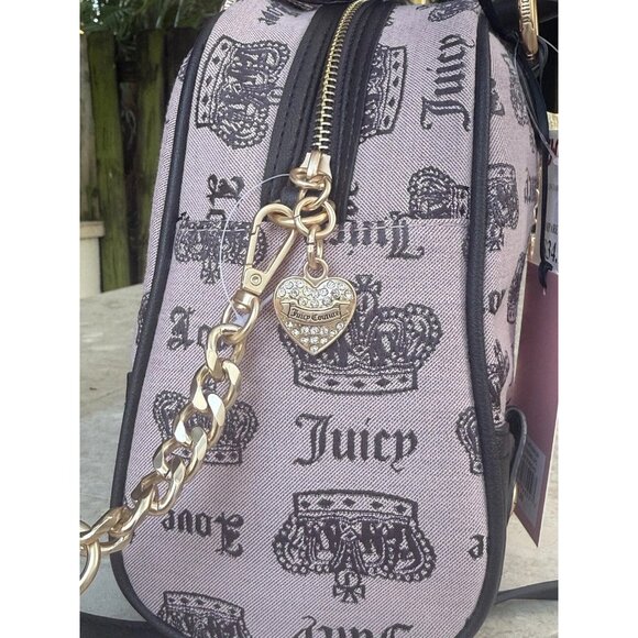 Juicy Couture Vintage Couture Bowler Bag In Pink Diamond New - Picture 6 of 6